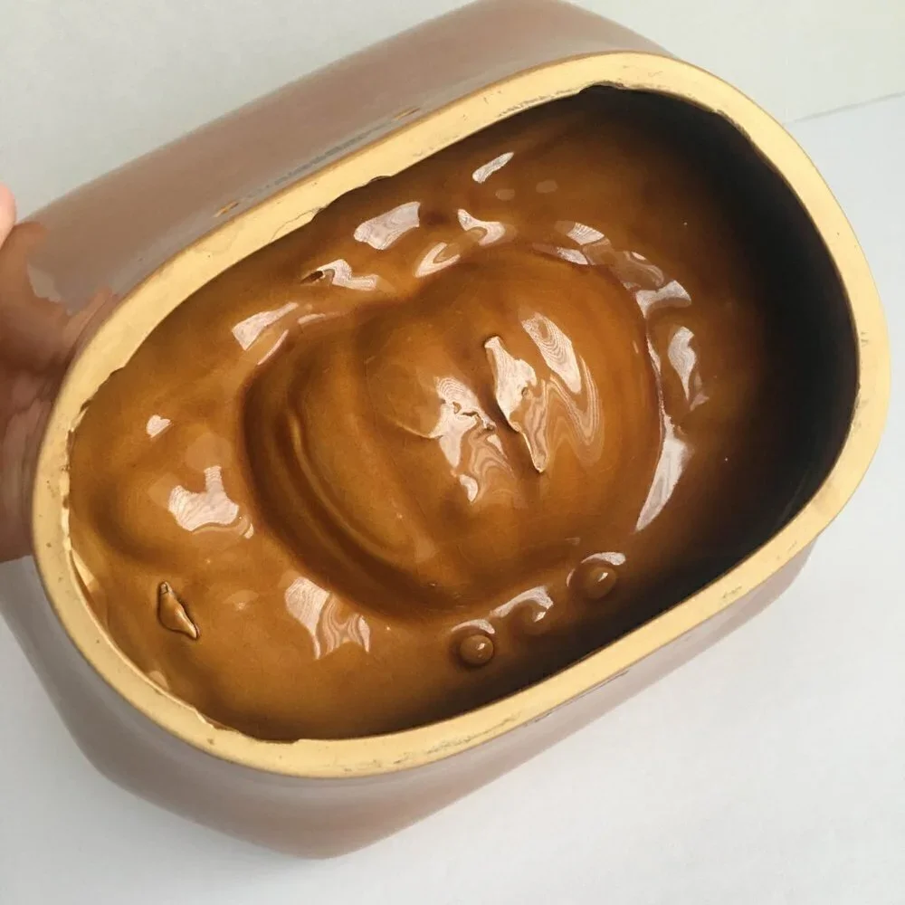 Crate & Barrel Ceramic Stoneware Fall Pumpkin‎ Bread Cake Baking Jello Mold Pan